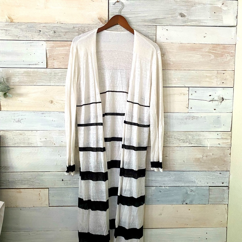 White & Black Cardigan